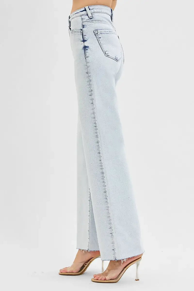 RISEN Full Size High Rise Wide Leg Jeans Plus Size - Trendsi - Flyclothing LLC