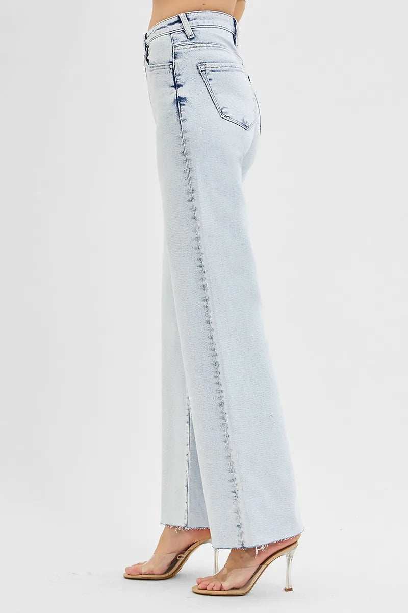RISEN Full Size High Rise Wide Leg Jeans Plus Size - Trendsi - Flyclothing LLC
