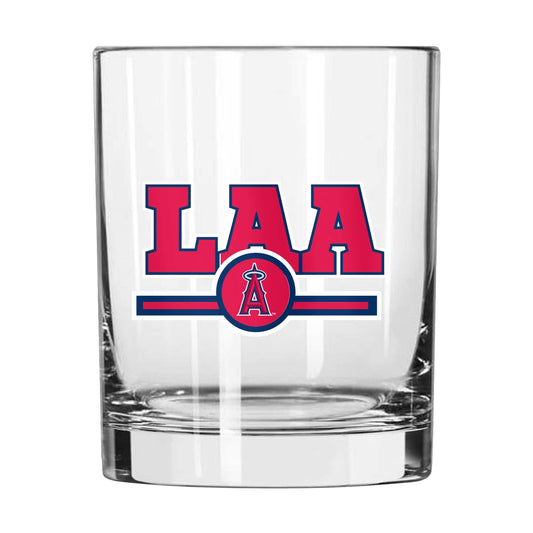 Los Angeles Angels 14oz Letterman Rock Glass - Logo Brands - Flyclothing LLC