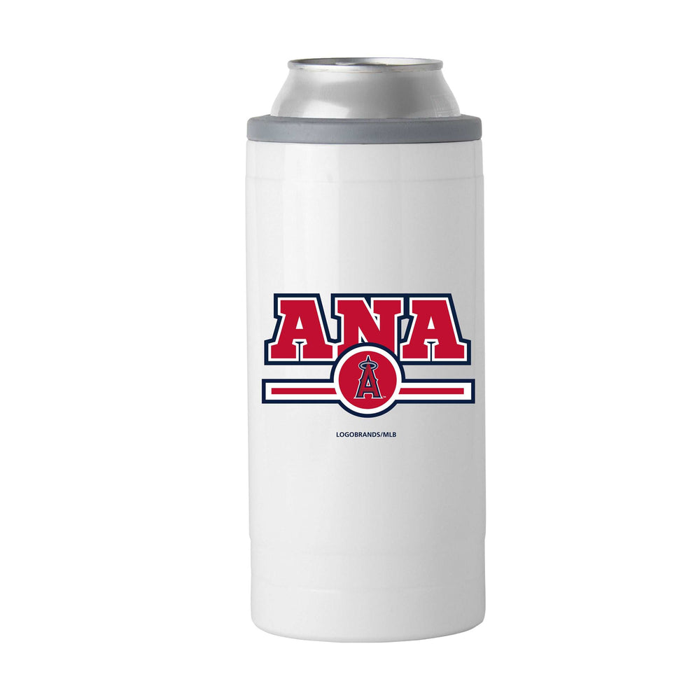 Los Angeles Angels Letterman 12 oz Slim Can Coolie - Logo Brands - Flyclothing LLC