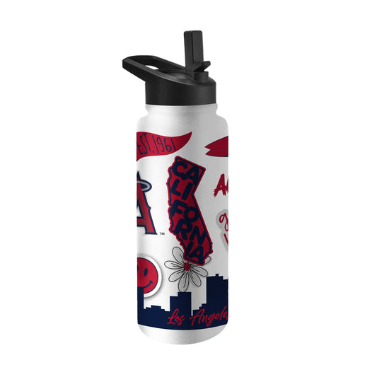 LA Angels 34oz Native Quencher Bottle - Logo Brands - Flyclothing LLC