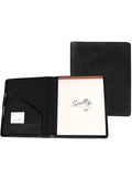 Scully Leather Black letter size pad with inside pockets