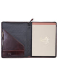 Scully Leather Walnut Zip Letter Size Pad