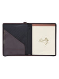 Scully Leather Chocolat Zip Letter Size Pad