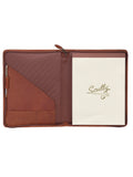 Scully Leather Brown Zip Letter Size Pad