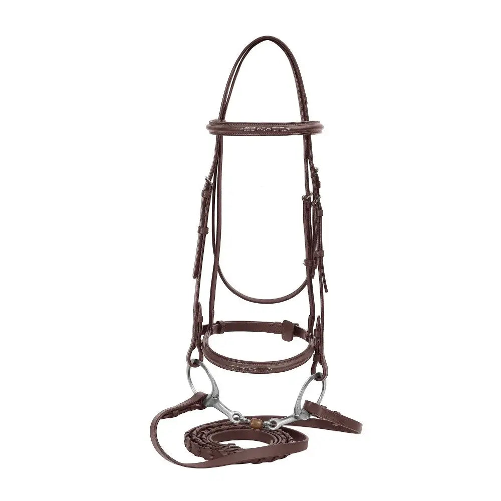 Henri de Rivel Advantage Fancy Raised Snaffle Bridle With Laced Reins - Breeches.com - Flyclothing LLC