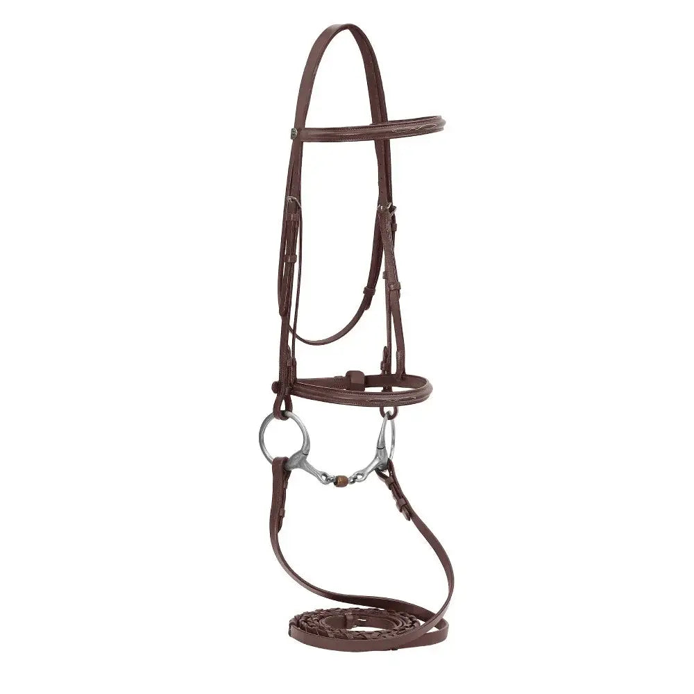 Henri de Rivel Advantage Fancy Raised Snaffle Bridle With Laced Reins - Breeches.com - Flyclothing LLC