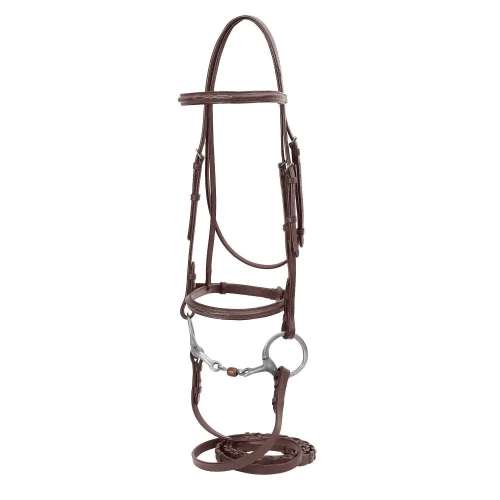 Henri de Rivel Advantage Fancy Raised Snaffle Bridle With Laced Reins - Breeches.com - Flyclothing LLC