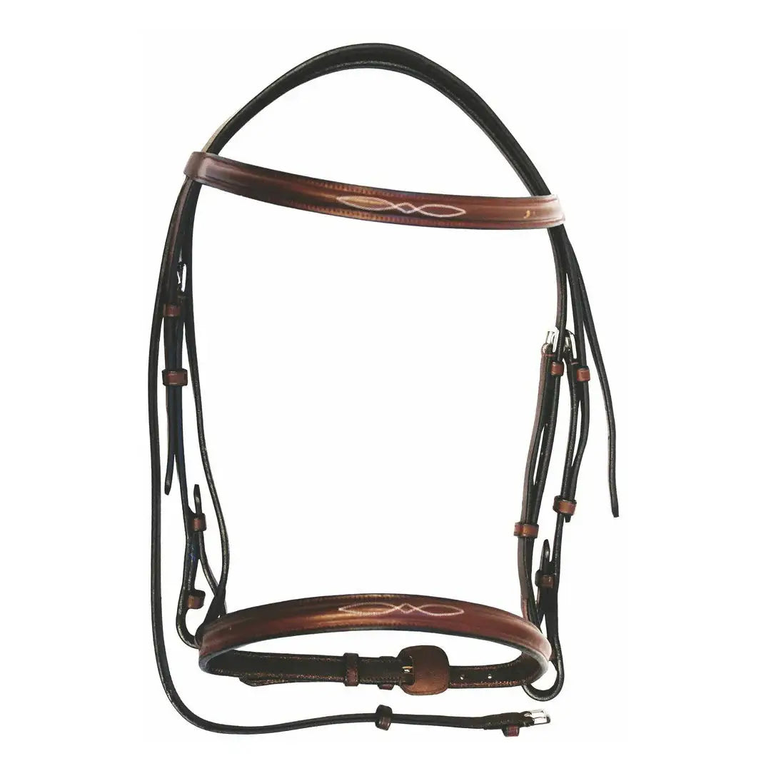 Henri de Rivel Advantage Fancy Raised Snaffle Bridle With Laced Reins - Breeches.com - Flyclothing LLC