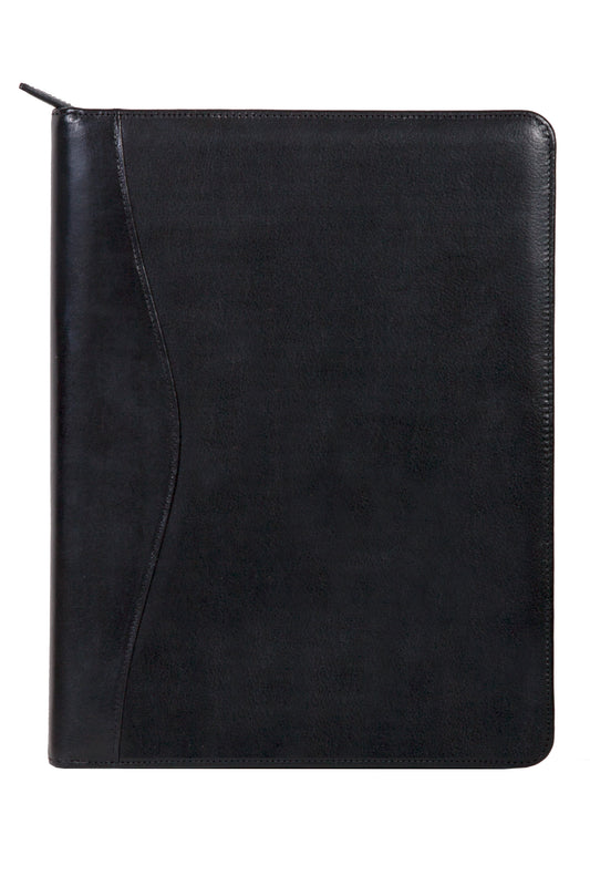 Scully Leather Black Zip Letter Size Pad