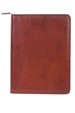 Scully Leather Mahogany Zip Letter Size Pad