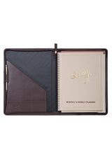 Scully CHOCOLATE WIREBOUND ZIP LETTER PAD - Scully Leather - Flyclothing LLC