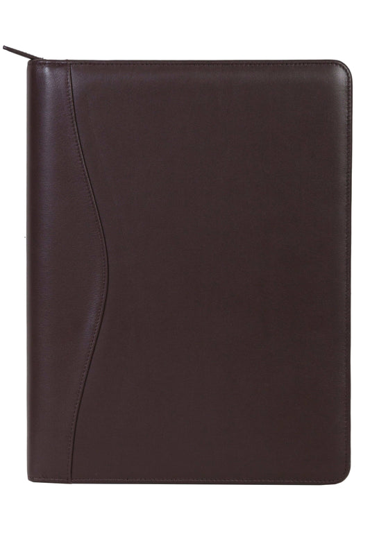 Scully Leather Chocolat Zip Letter Size Pad