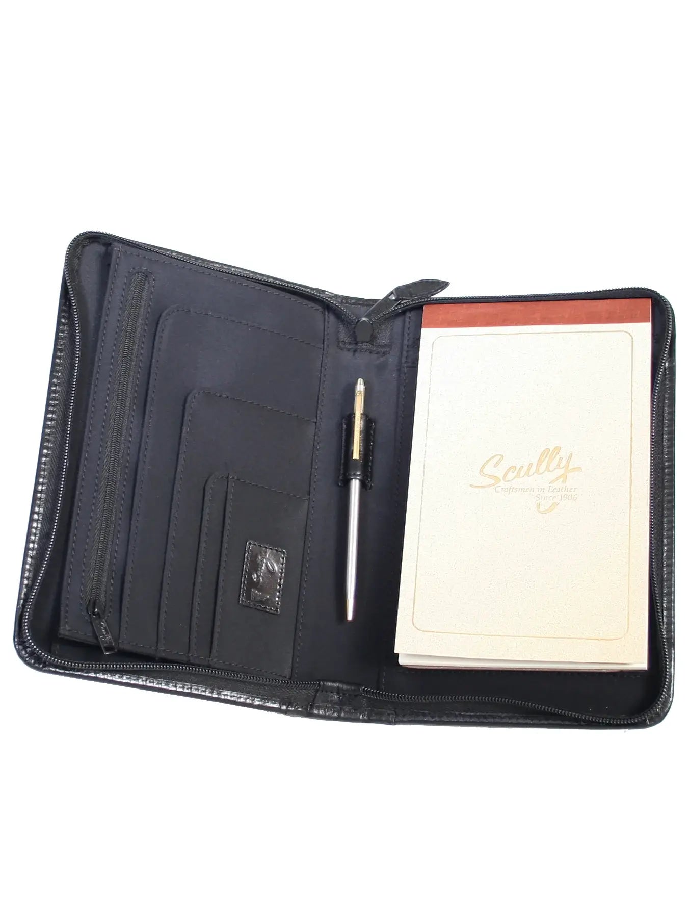 Scully BLACK JR. ZIP PAD FOLIO - Scully Leather - Flyclothing LLC