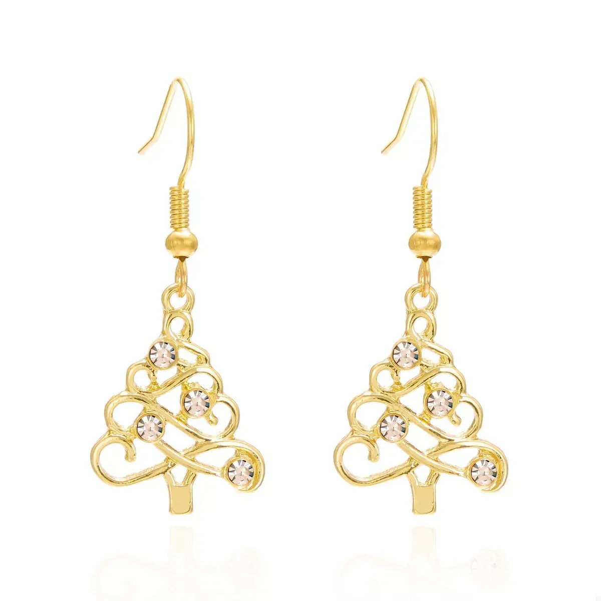 Christmas Tree Shape Dangle Earrings - Trendsi - Flyclothing LLC