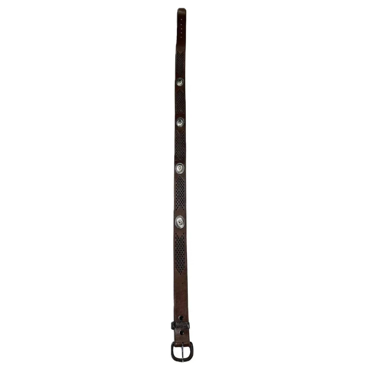 Rockmount Ranch Wear 502 brn s b 2 brown western belt with backet conchos - Rockmount Clothing - Flyclothing LLC