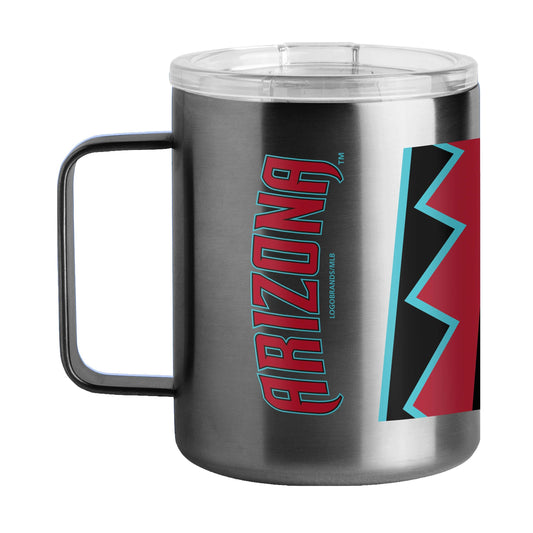 Arizona Diamondbacks Black 15oz Hype Stainless Steel Mug - Logo Brands - Flyclothing LLC
