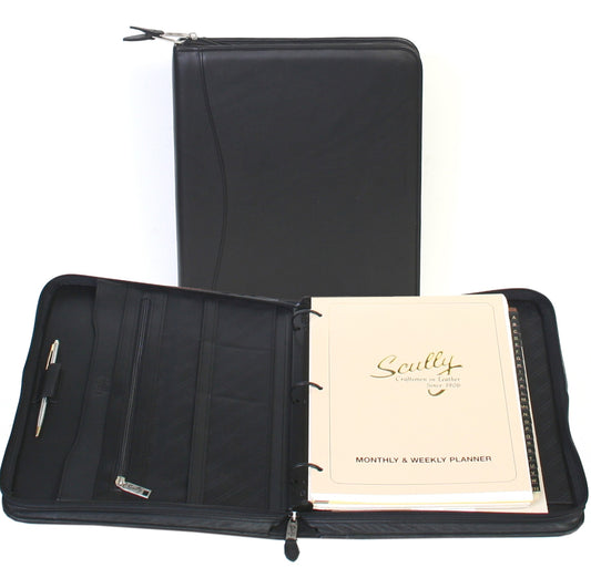 Scully Leather zip planner binder