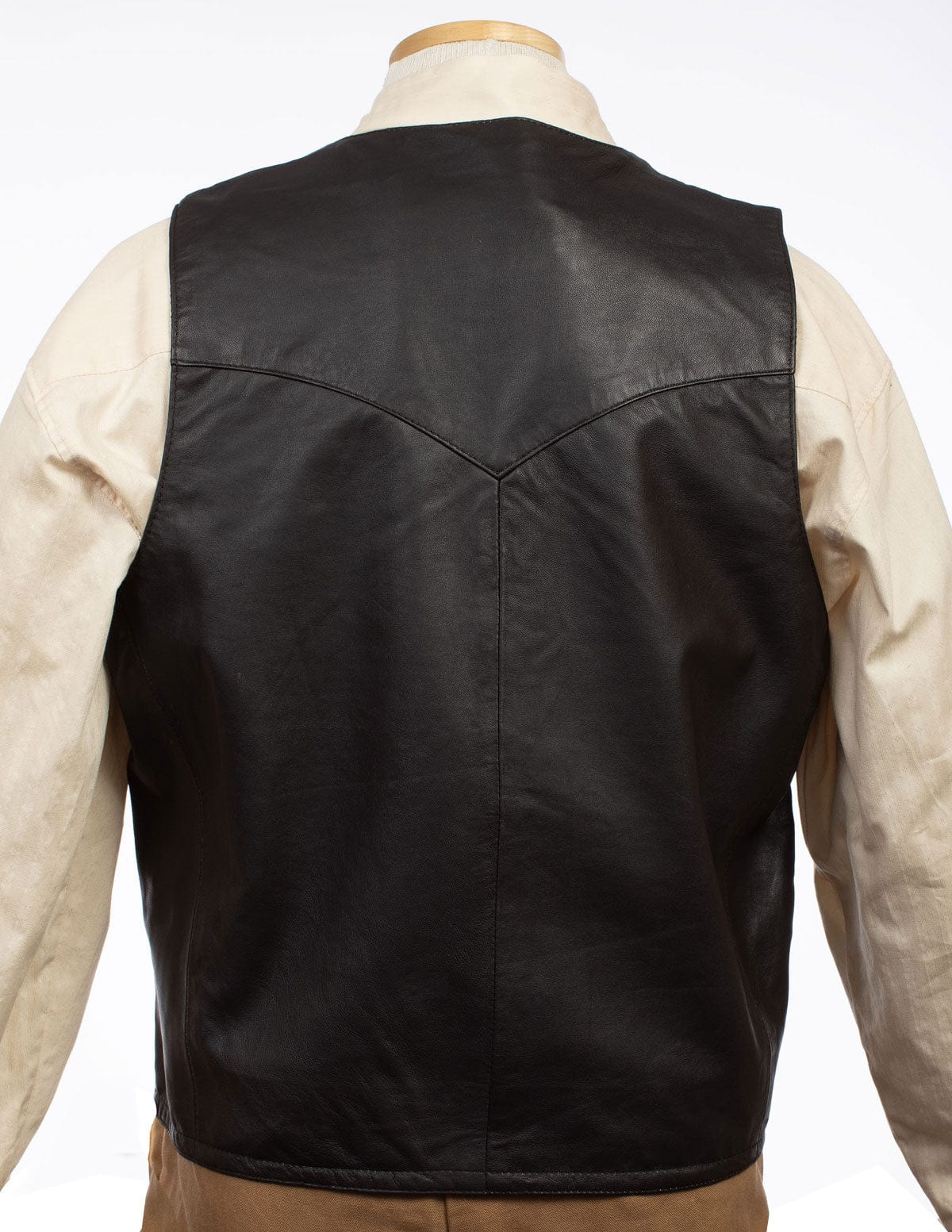 Scully Leather Leatherwear Mens Westrn Dark Brown Vest - Scully Leather