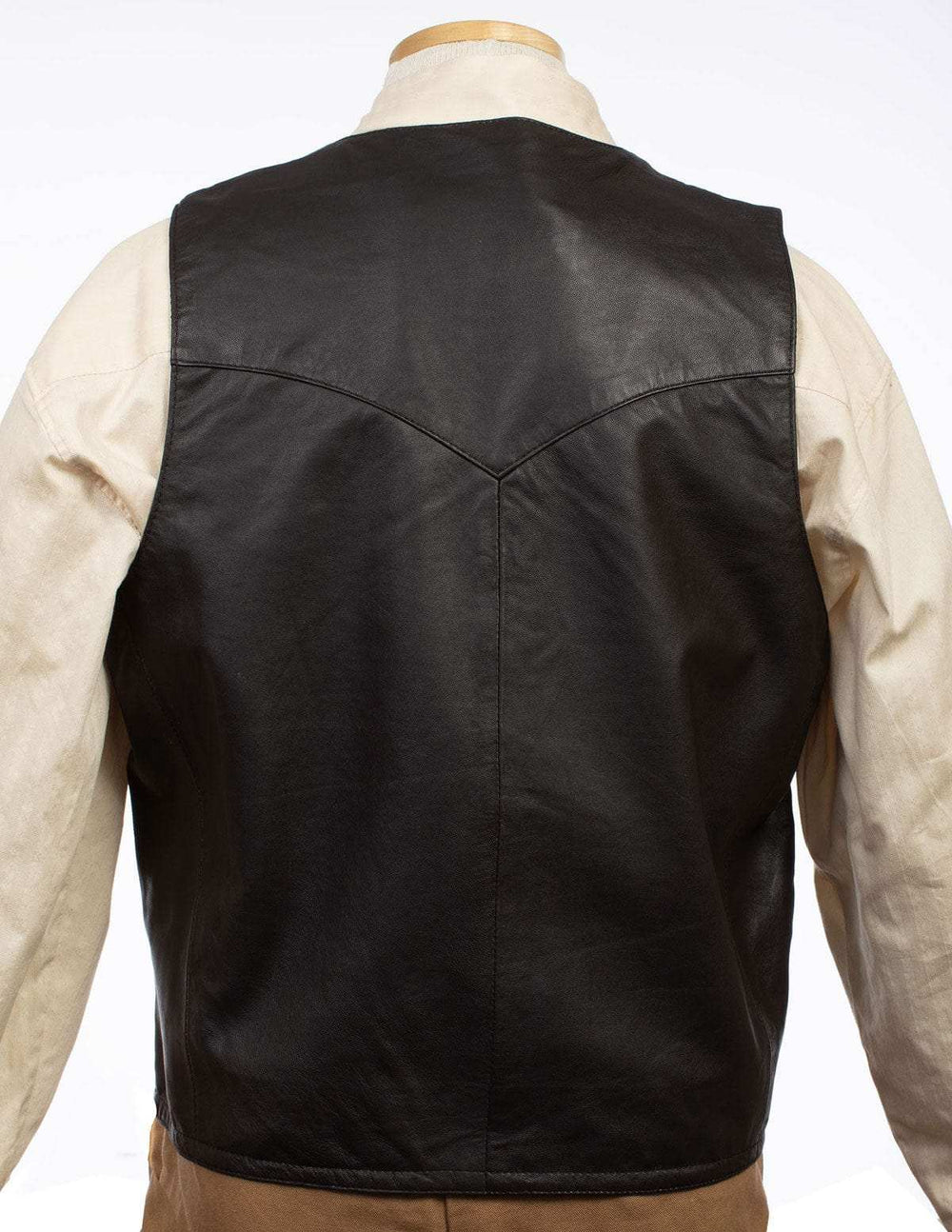 Scully Leather Leatherwear Mens Westrn Dark Brown Vest - Scully Leather - Flyclothing LLC