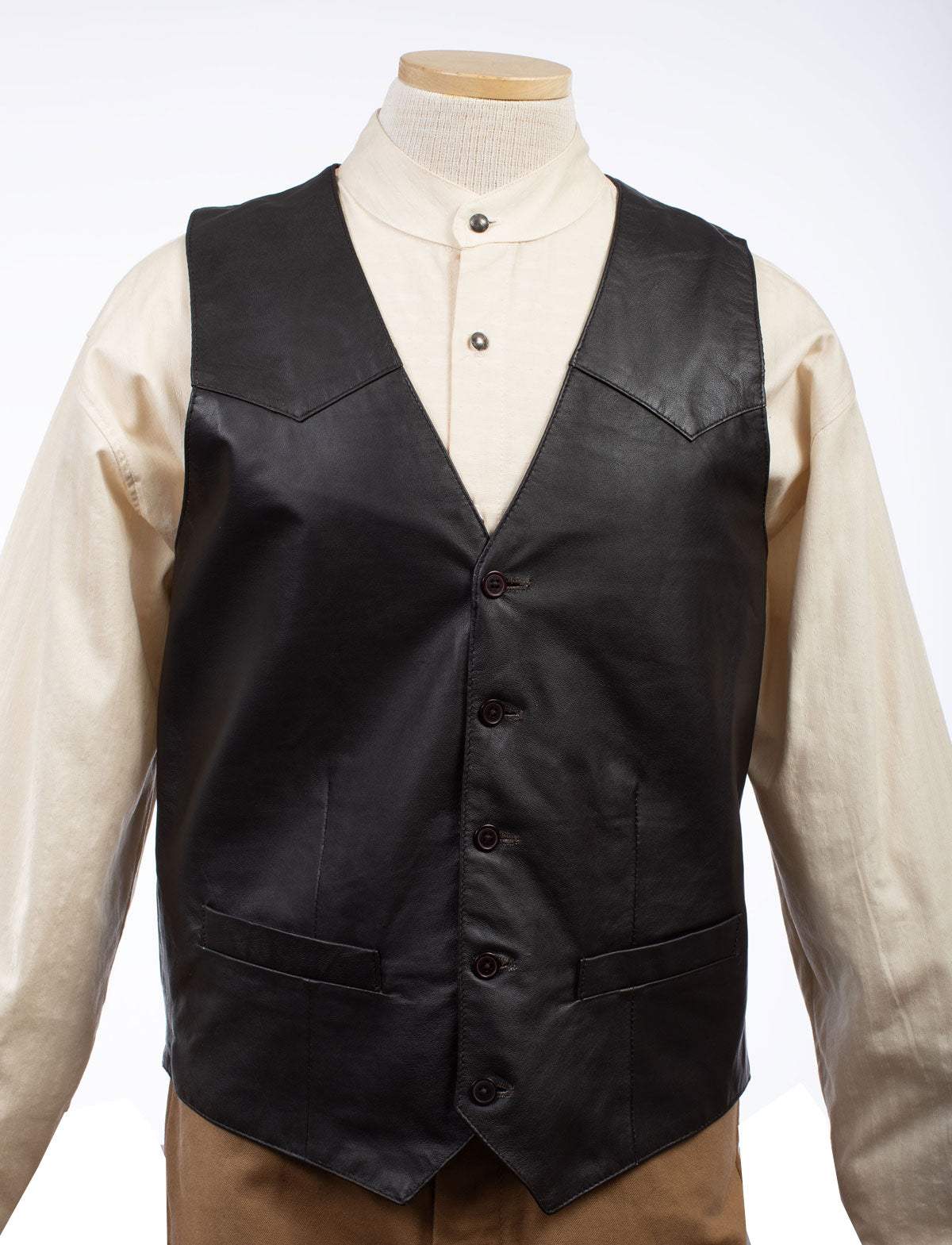 Scully Leather Leatherwear Mens Westrn Dark Brown Vest - Scully Leather - Flyclothing LLC