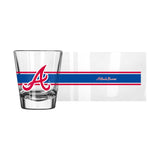 Atlanta Braves 2oz Stripe Shot Glass - Logo Brands - Flyclothing LLC