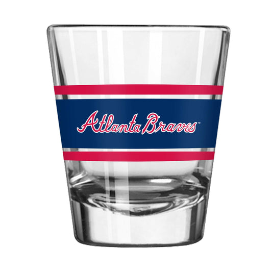 Atlanta Braves 2oz Stripe Shot Glass - Logo Brands - Flyclothing LLC