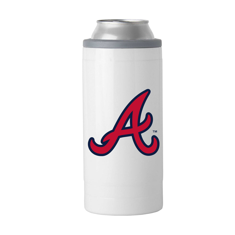 Atlanta Braves Letterman 12 oz Slim Can Coolie - Logo Brands - Flyclothing LLC