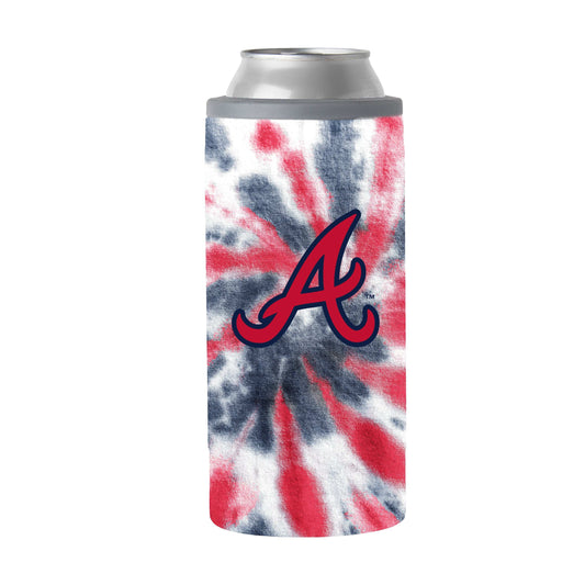 Atlanta Braves 12oz Tie Dye Slim Can Coolie - Logo Brands - Flyclothing LLC