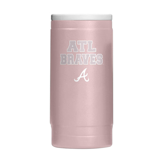Atlanta Braves Stencil Powder Coat Slim Can Coolie - Logo Brands - Flyclothing LLC