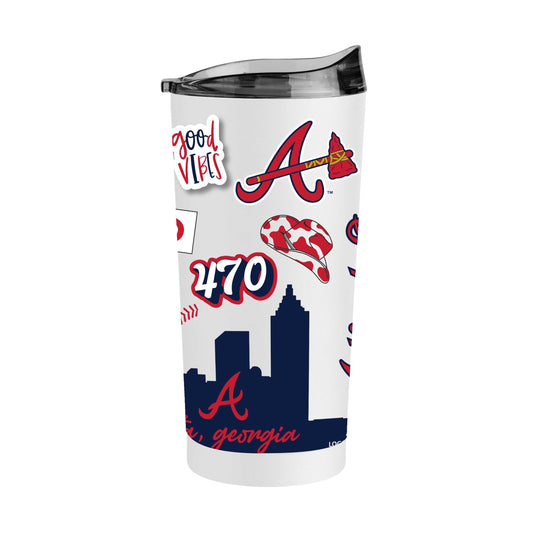Atlanta Braves 20oz Native Powder Coat Tumbler - Logo Brands - Flyclothing LLC