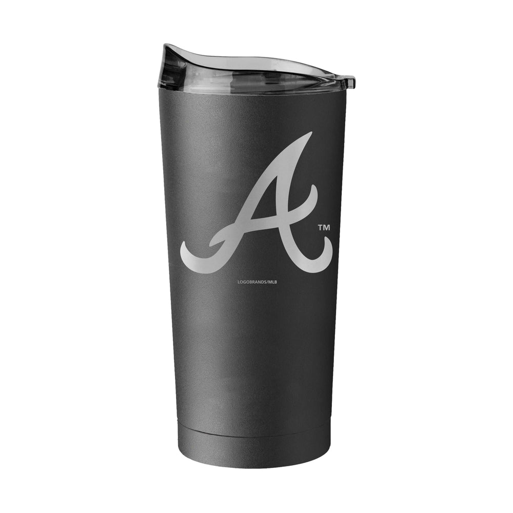 Atlanta Braves GunMetal 20oz Black Powder Coat Tumbler - Logo Brands - Flyclothing LLC