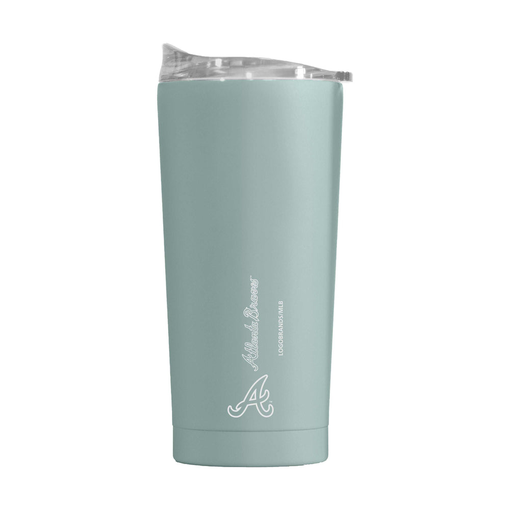 Atlanta Braves 20oz Vertical Powder Coat Tumbler - Logo Brands - Flyclothing LLC