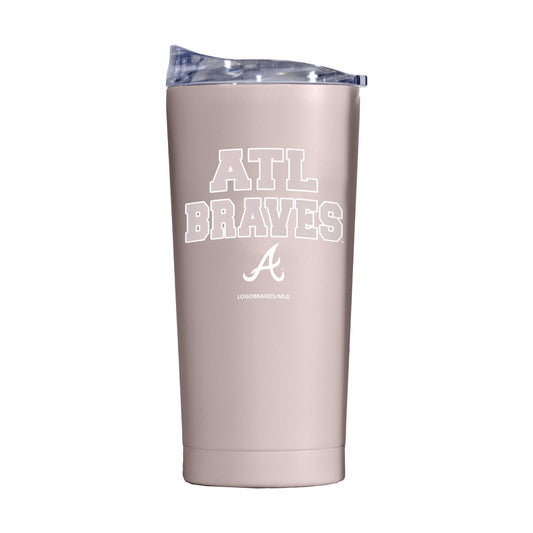 Atlanta Braves 20oz Stencil Powder Coat Tumbler - Logo Brands - Flyclothing LLC
