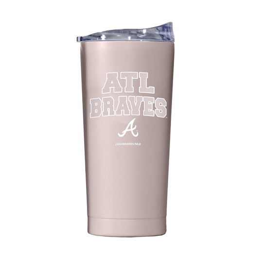 Atlanta Braves 20oz Stencil Powder Coat Tumbler - Logo Brands - Flyclothing LLC