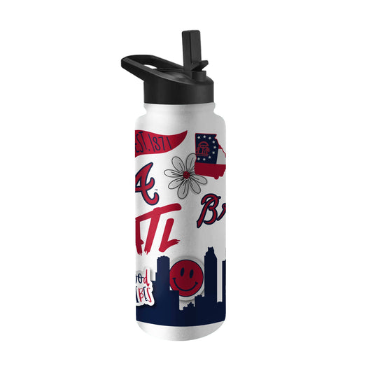 Atlanta Braves 34oz Native Quencher Bottle - Logo Brands - Flyclothing LLC