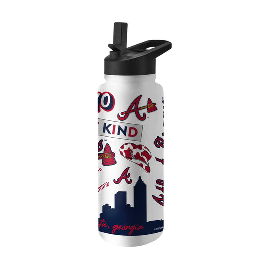 Atlanta Braves 34oz Native Quencher Bottle - Logo Brands - Flyclothing LLC
