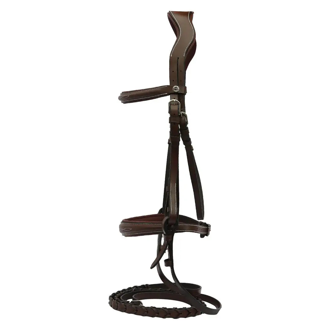 Henri de Rivel Pro Mono-Crown Padded Wide Noseband Bridle - Breeches.com - Flyclothing LLC