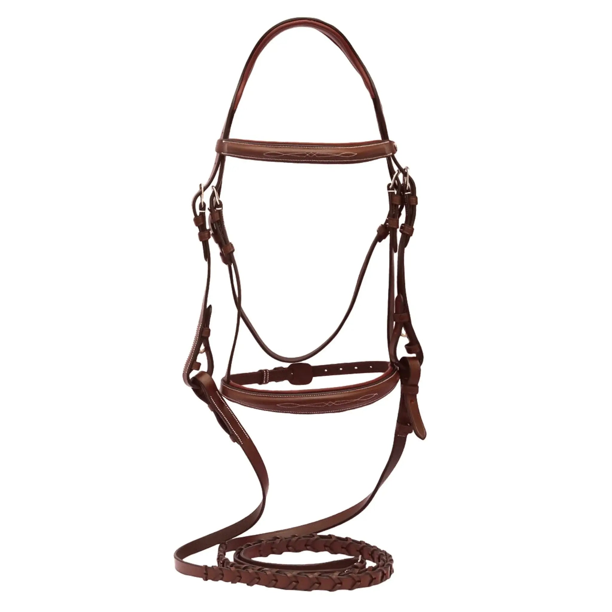 Henri de Rivel Pro Mono-Crown Padded Wide Noseband Bridle - Breeches.com - Flyclothing LLC