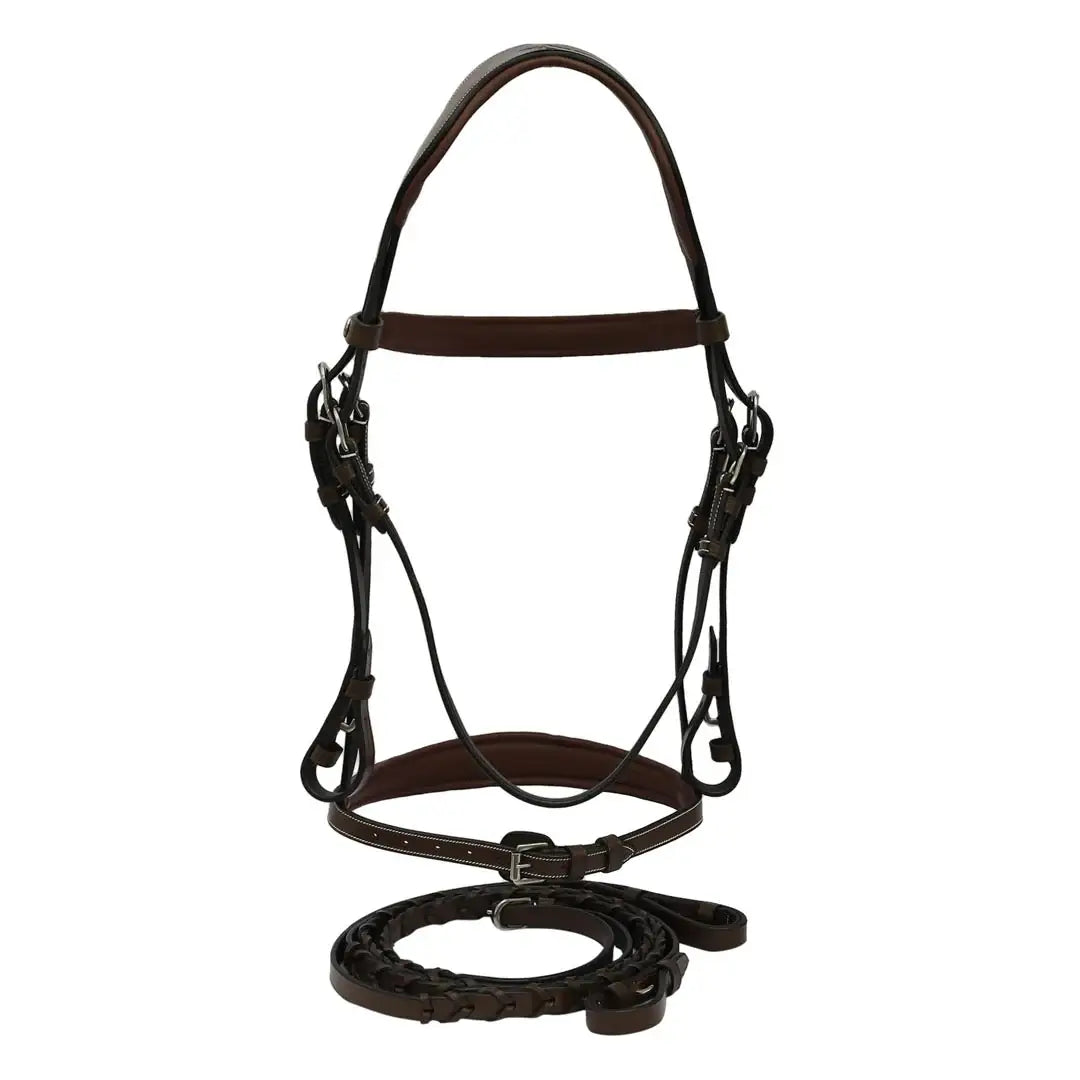 Henri de Rivel Pro Mono-Crown Padded Wide Noseband Bridle - Breeches.com - Flyclothing LLC