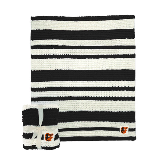 Baltimore Orioles Cable Knit Throw 50x60 - Logo Brands - Flyclothing LLC