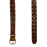 Rockmount Ranch Wear Brown Horse Tooled Leather Laced Western Belt-SPECIAL PRICE - Rockmount Clothing - Flyclothing LLC
