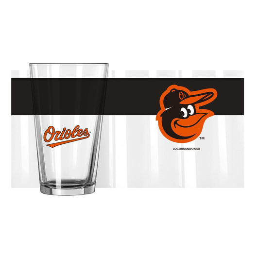 Baltimore Orioles 16oz Colorblock Pint Glass - Logo Brands - Flyclothing LLC