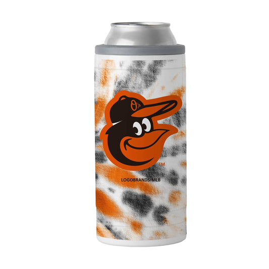 Baltimore Orioles 12oz Tie Dye Slim Can Coolie - Logo Brands - Flyclothing LLC