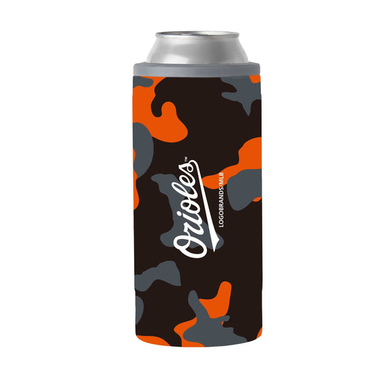 Baltimore Orioles 12oz Camo Slim Can Coolie - Logo Brands - Flyclothing LLC