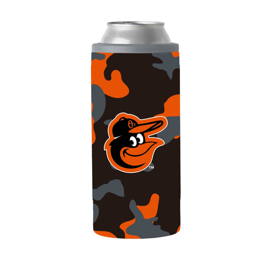Baltimore Orioles 12oz Camo Slim Can Coolie - Logo Brands - Flyclothing LLC