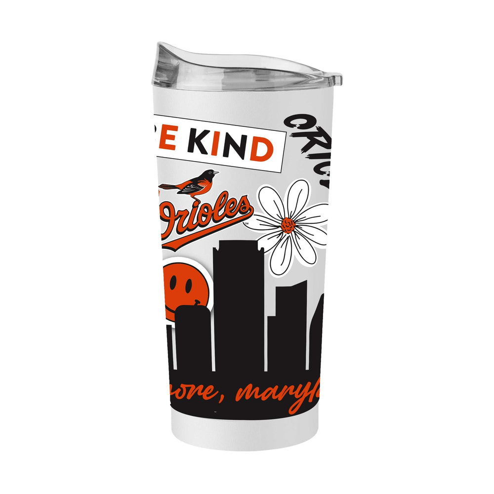 Baltimore Orioles 20oz Native Powder Coat Tumbler - Logo Brands - Flyclothing LLC