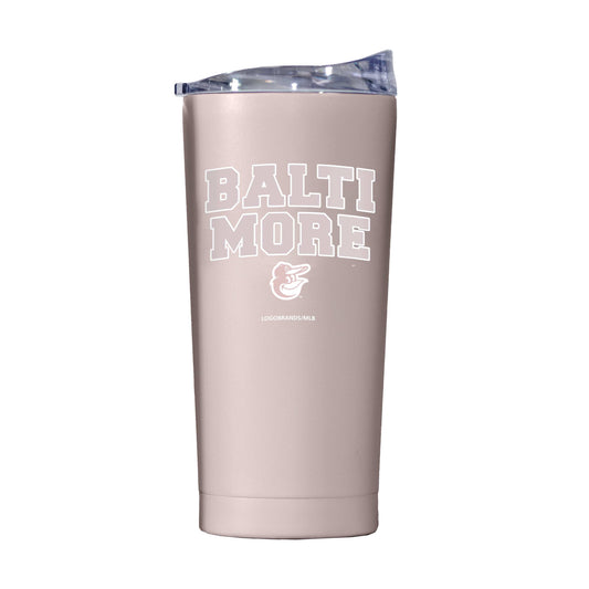 Baltimore Orioles 20oz Stencil Powder Coat Tumbler - Logo Brands - Flyclothing LLC