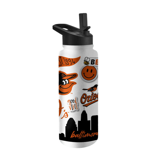 Baltimore Orioles 34oz Native Quencher Bottle - Logo Brands - Flyclothing LLC