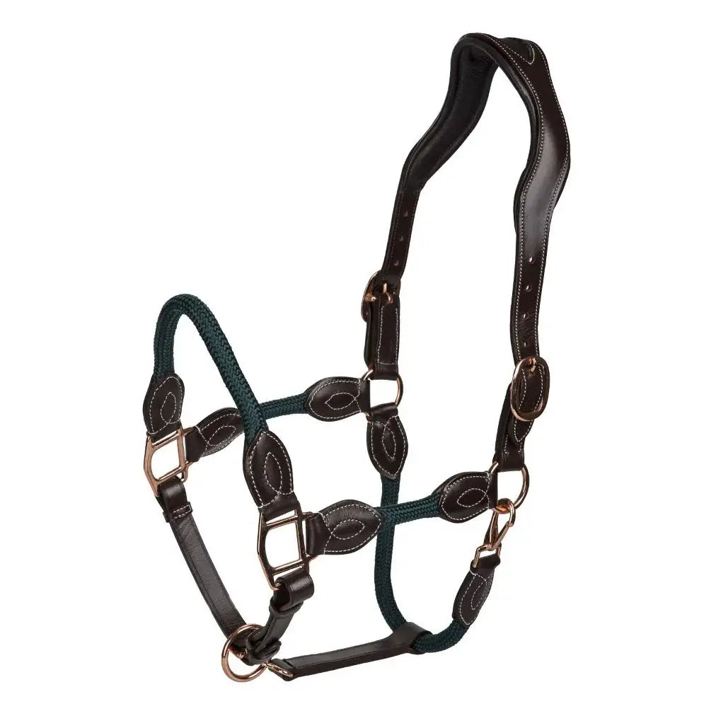 Henri de Rivel Ergonomic Leather Rope Halter - Breeches.com - Flyclothing LLC
